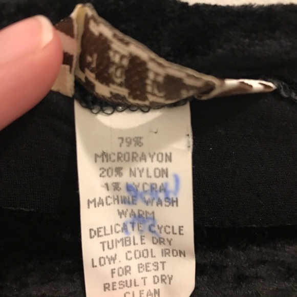 Vintage Henri Bendel Velvet Tunic large black shirt top - Picture 7 of 7